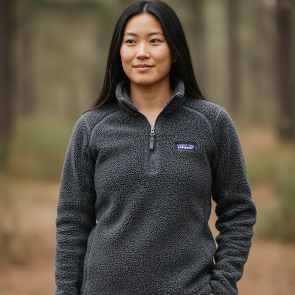 Patagonia Gray Better Sweater 1/4 Zip Fleece Pullover Jacket - Picture 2 of 4